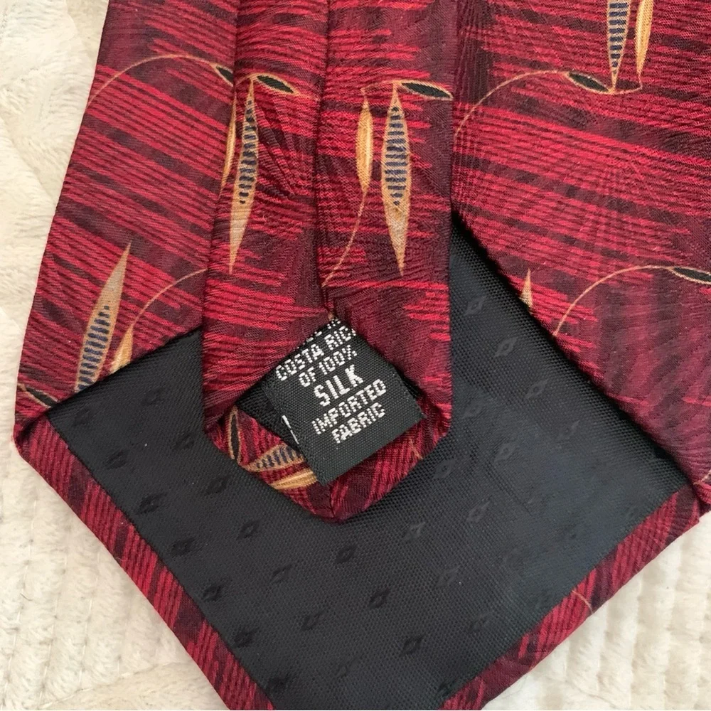 Bill Blass Black Label Red Silk Tie